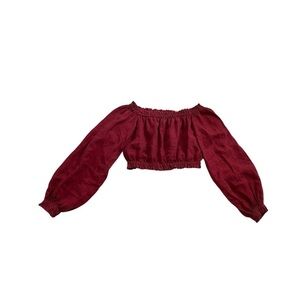 100% Linen Cropped Blouse by Black Ficus - size XS

🕊️